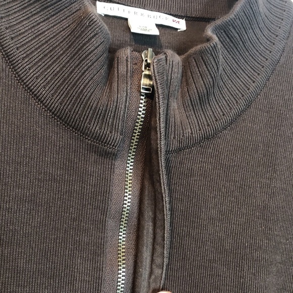 Cutter & Buck 1/4 Zip Mock Neck Supima Cotton Pullover Sweater, L - Picture 5 of 13